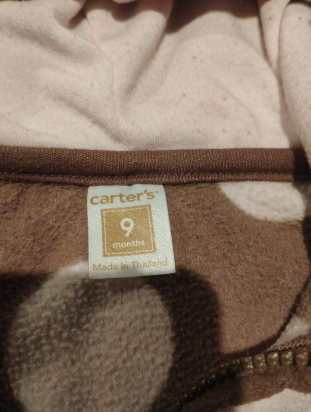 Carter's Baby Girl Clothes Lot 4pc Fleece Jacket/Onesies - 9-12m - Picture 4 of 5